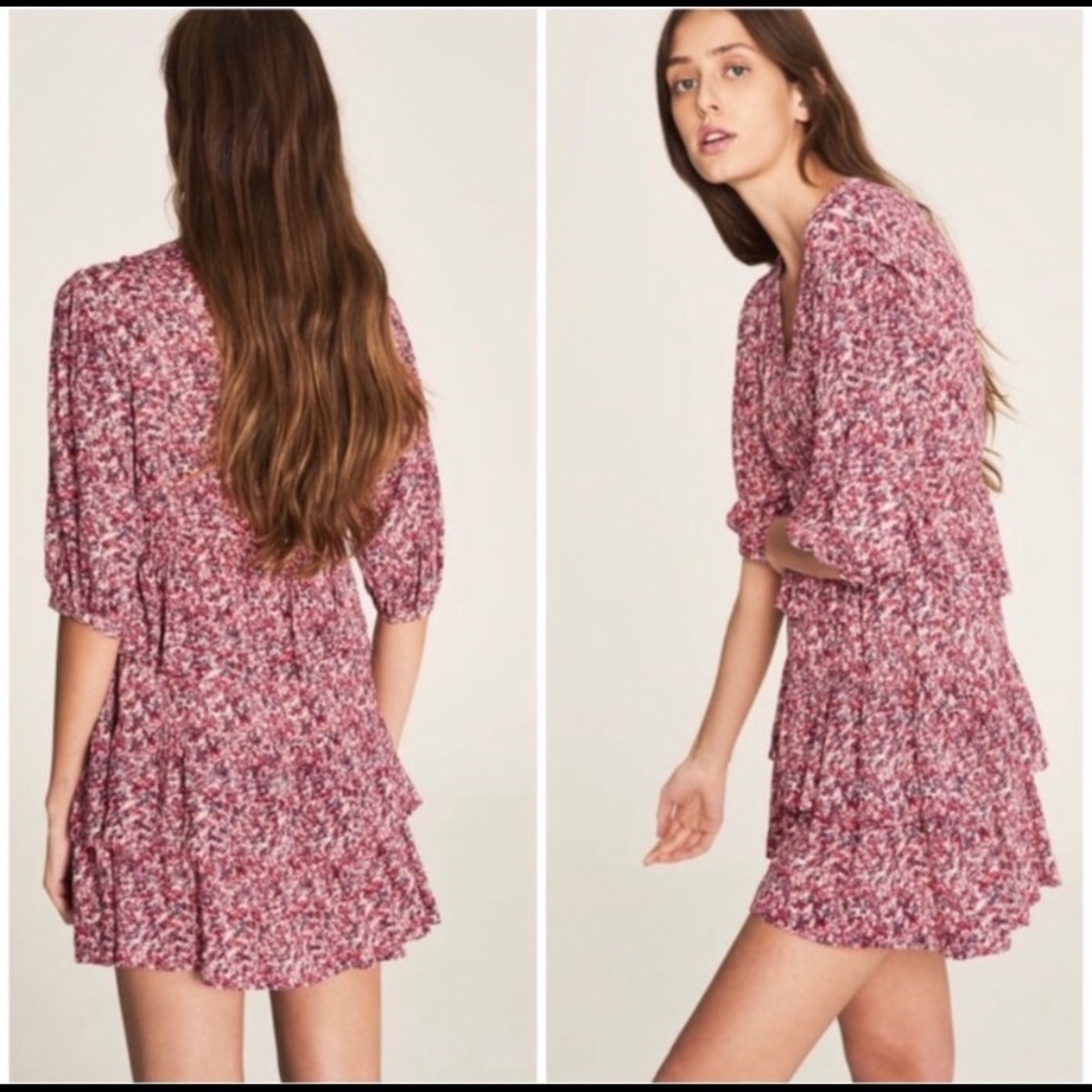 Floral feminine Ba&sh dress- great condition! Bump friendly